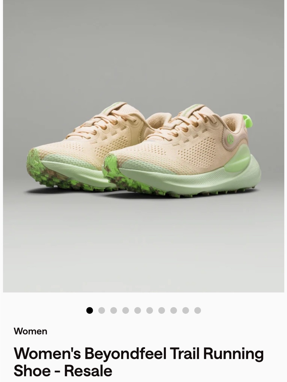 lululemon athletica Beige and Mint Lightweight Running Shoes